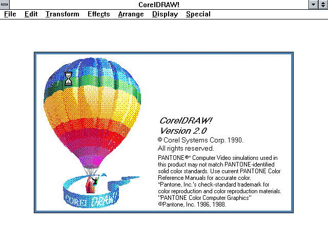 Corel Draw 2.0 - Splash
